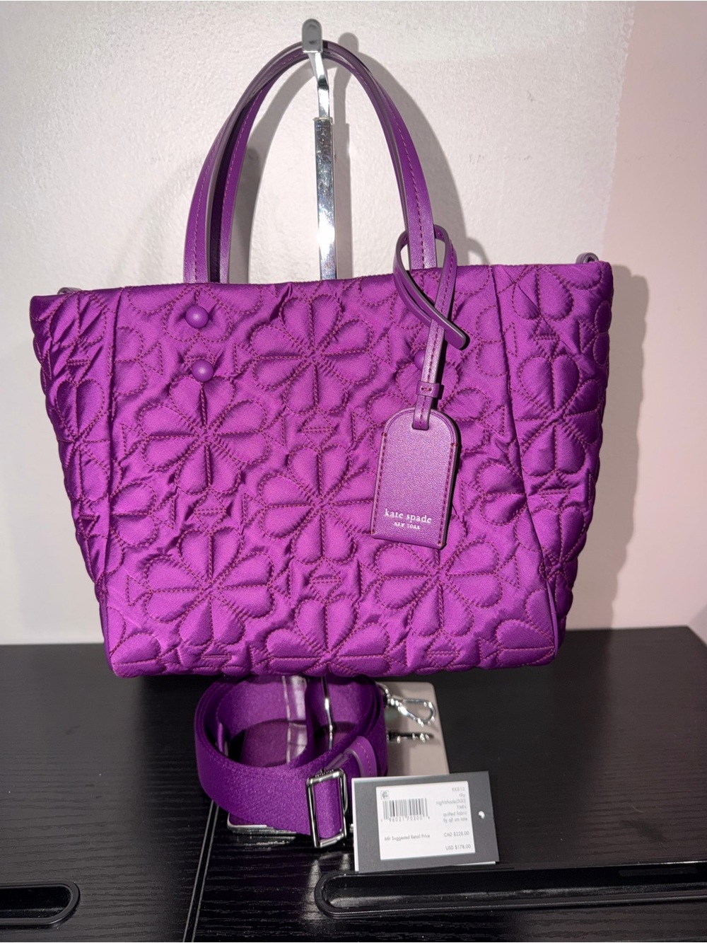 Kate Spade Tilly Quilted Small Tote Bag NWT Nightshade